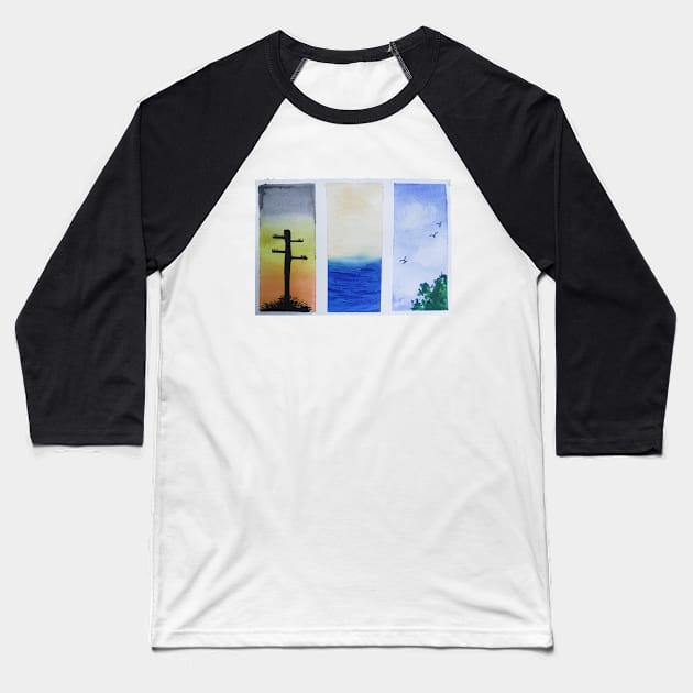 hand drawn paintings Baseball T-Shirt by brought2life